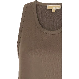 Brown Racerback  Top in Tech Fabric Woman