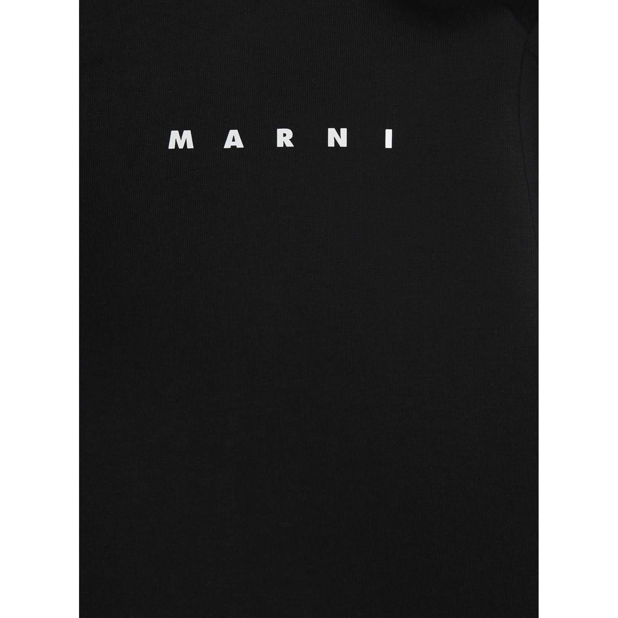 Black Hoodie with Logo Lettering on the Front in Cotton Boy