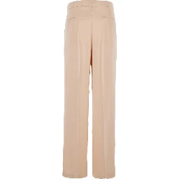 Pink Pants with Hidden Front Closure and Side Pockets in Viscose Woman