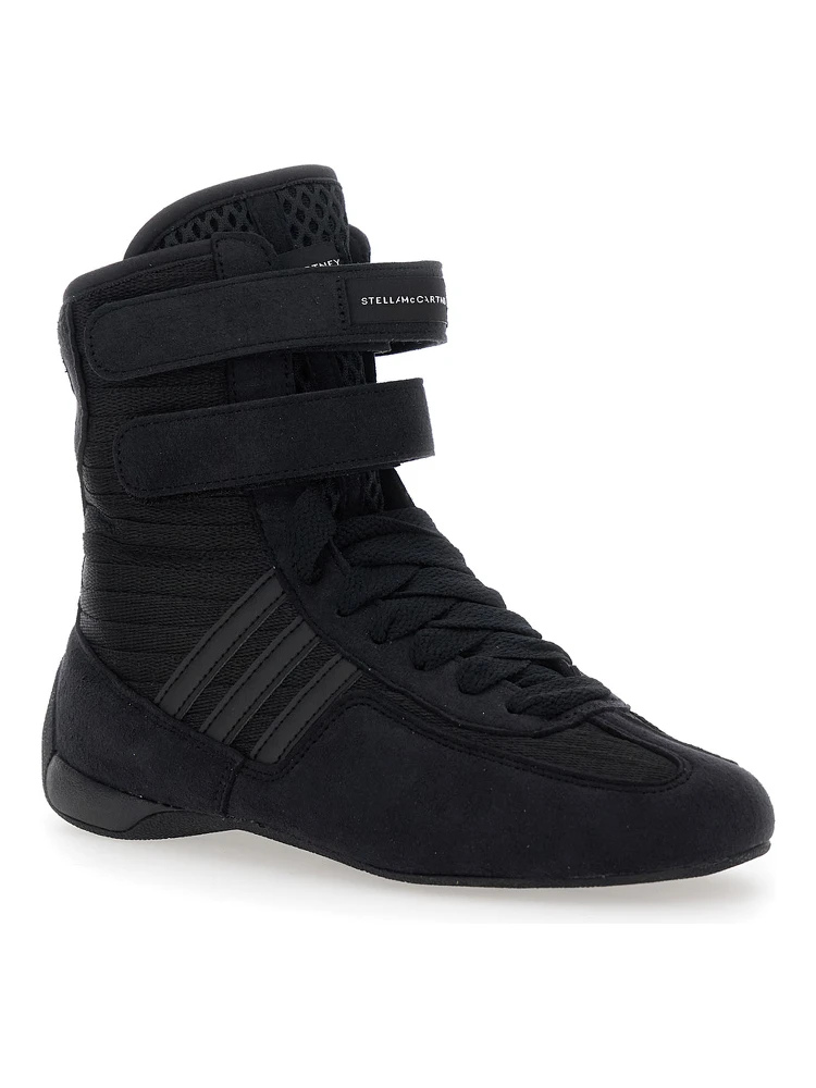 حذاء رياضي أسود من راسانت، مزود بحزام للإغلاق وشعار جانبي، مصنوع من قماش تقني، للنساء alternative