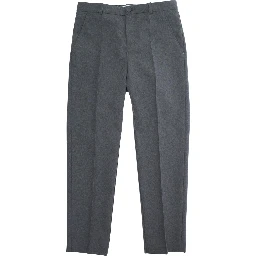 Grey Trousers with Front Plisse and Embroidered Logo in fabric Boy