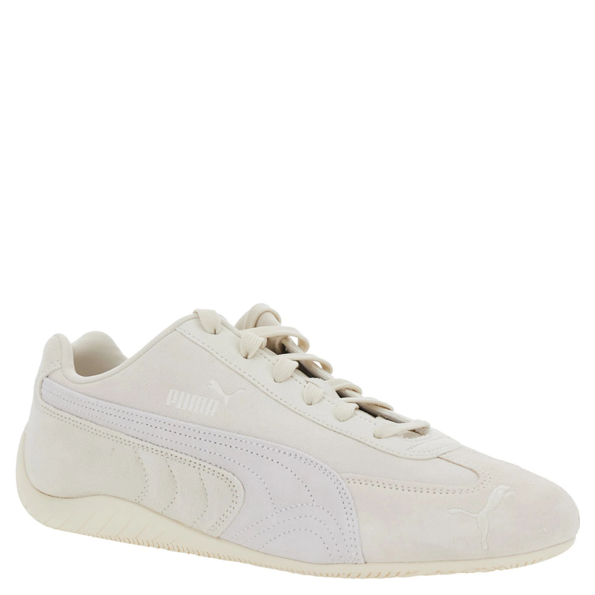 Speedcat OG White Low Top Sneakers with Logo Lettering on the Side and Formstrip Detail on the Side in Leather Unisex
