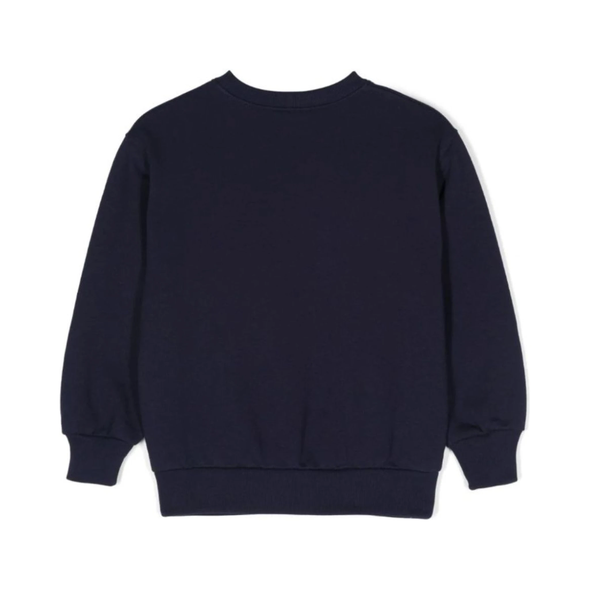 Black Crewneck Sweatshirt with Web Detail in Jersey Boy