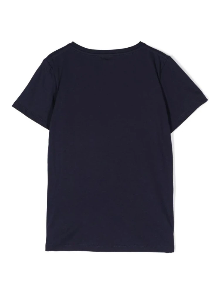 Black T-Shirt with Logo Print and Web in Jersey Boy alternative