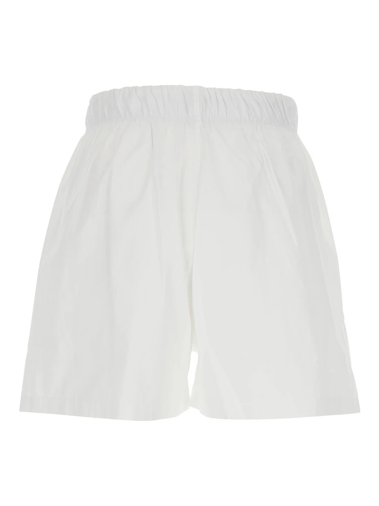 White Boxer Shorts with Elasticated Waist with Logo in Cotton Man alternative
