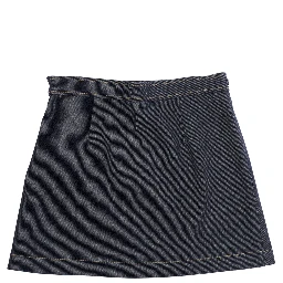 Blue Skirt with Horsebit Detail on the Front and Side Concealed Zip Closure in Denim Girl