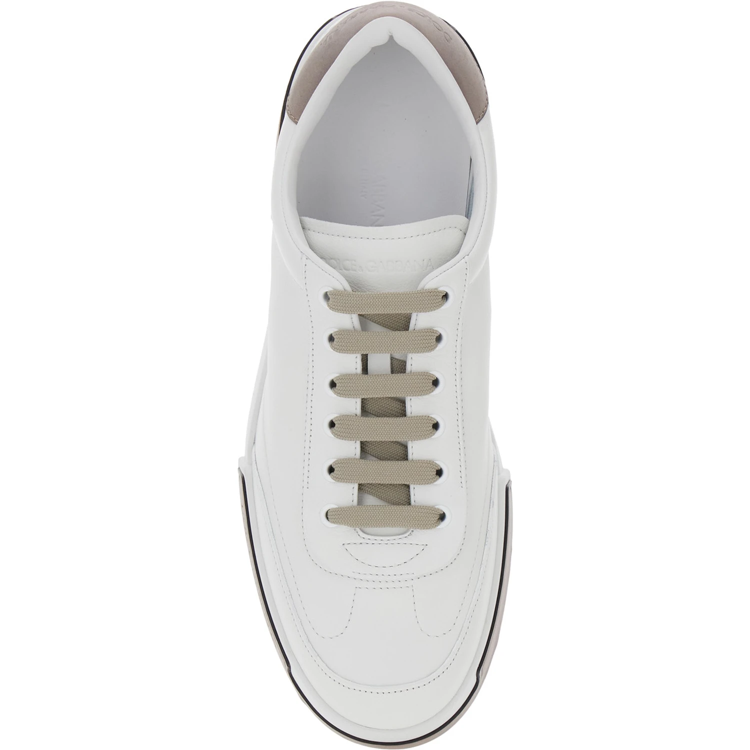Portofino White Sneaker with Logo Print on the Sole in Leather Man