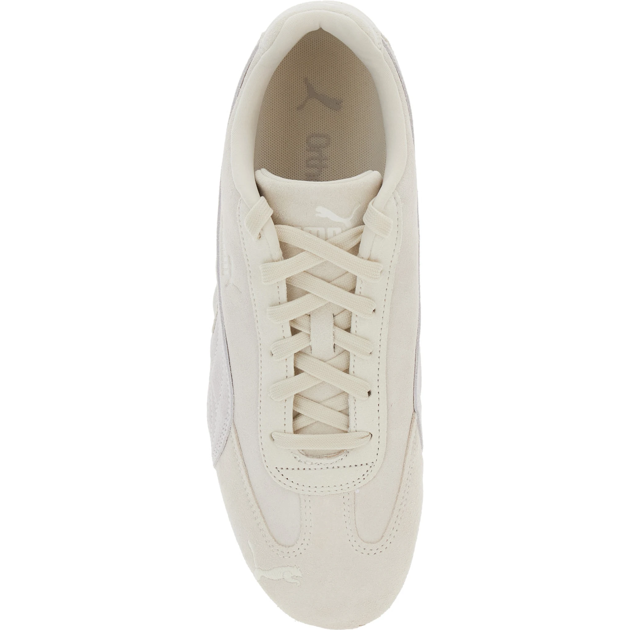 Speedcat OG White Low Top Sneakers with Logo Lettering on the Side and Formstrip Detail on the Side in Leather Unisex