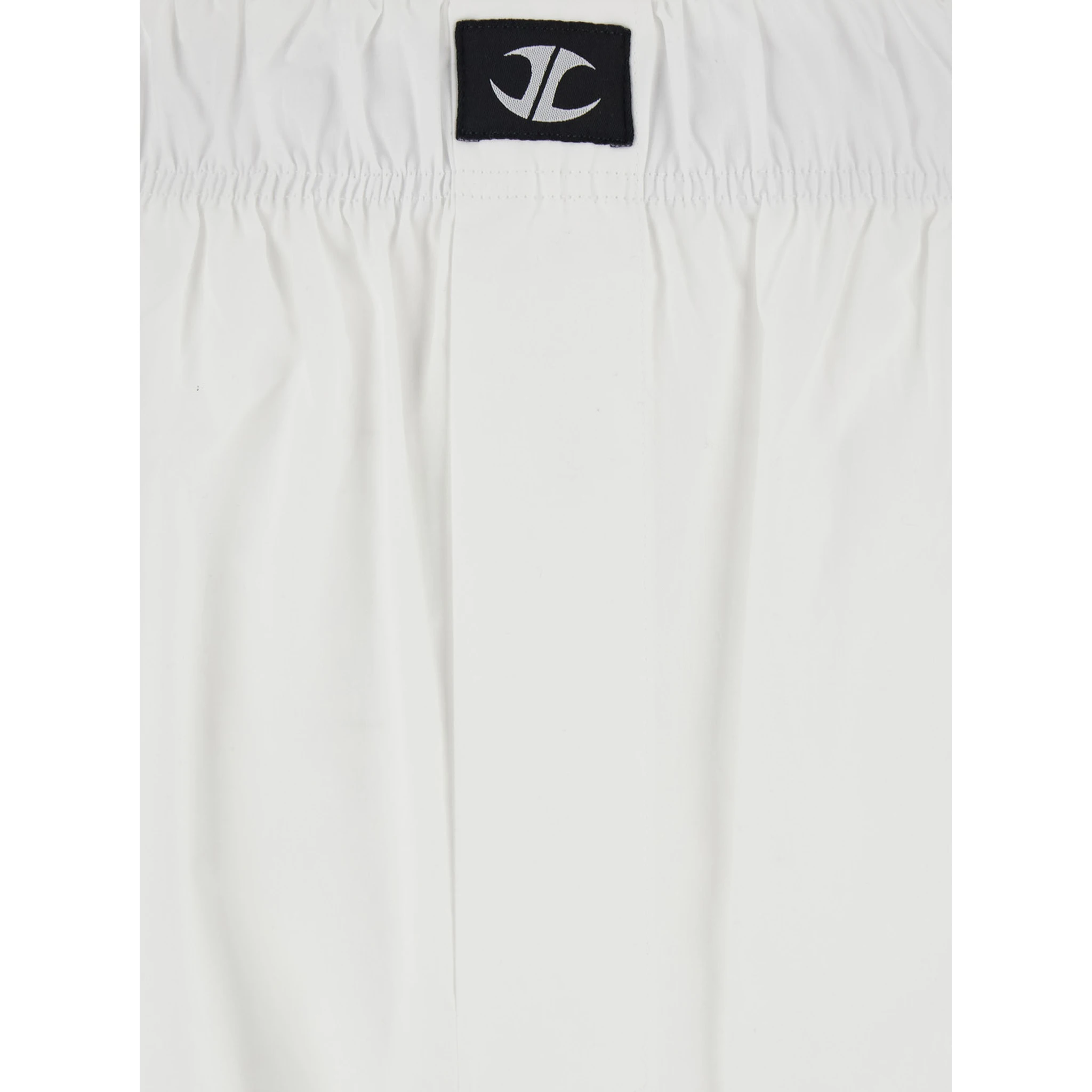 White Boxer Shorts with Elasticated Waist with Logo in Cotton Man