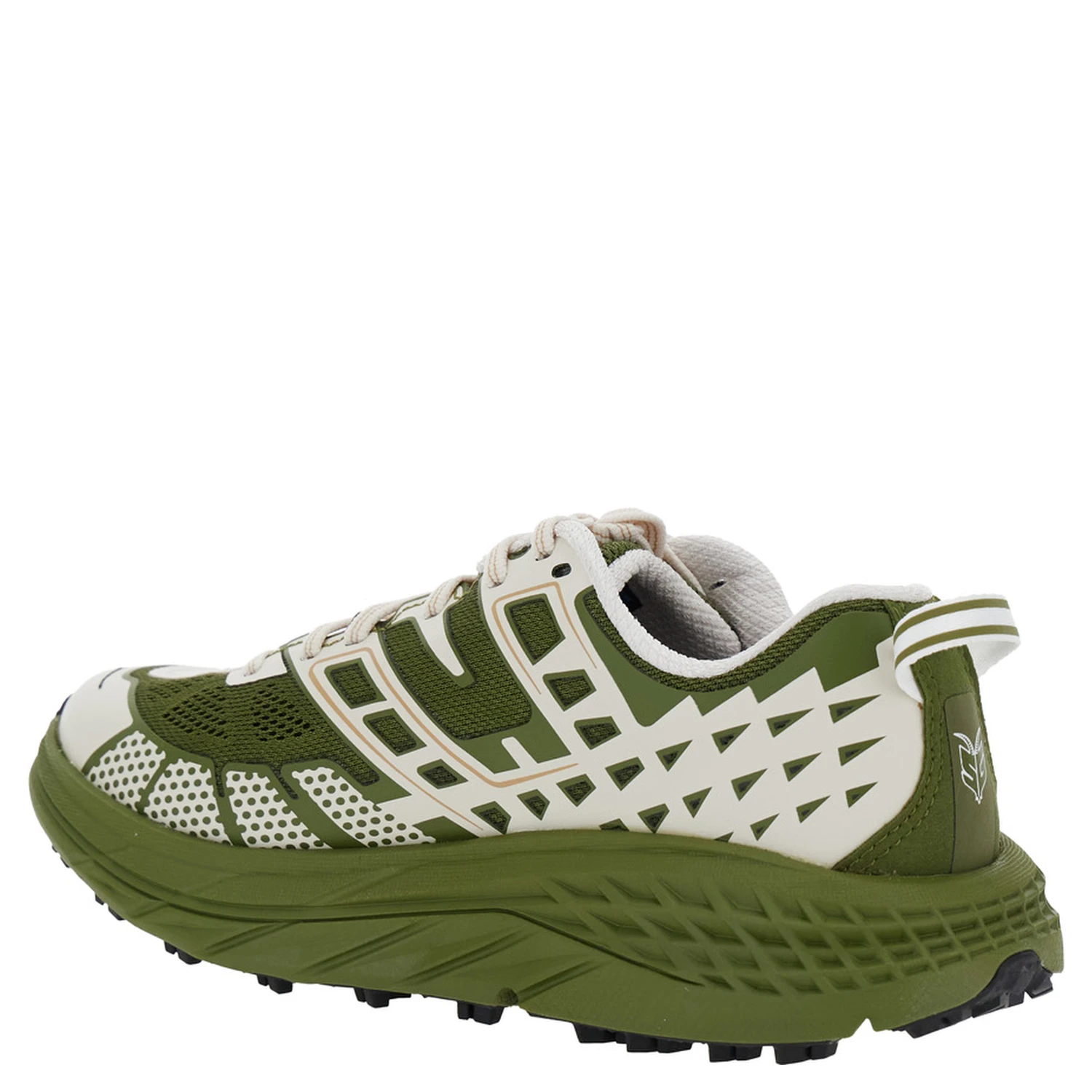 Speedgoat Green Low Top Sneakers with Geometric Motif in Tech Fabric Unisex