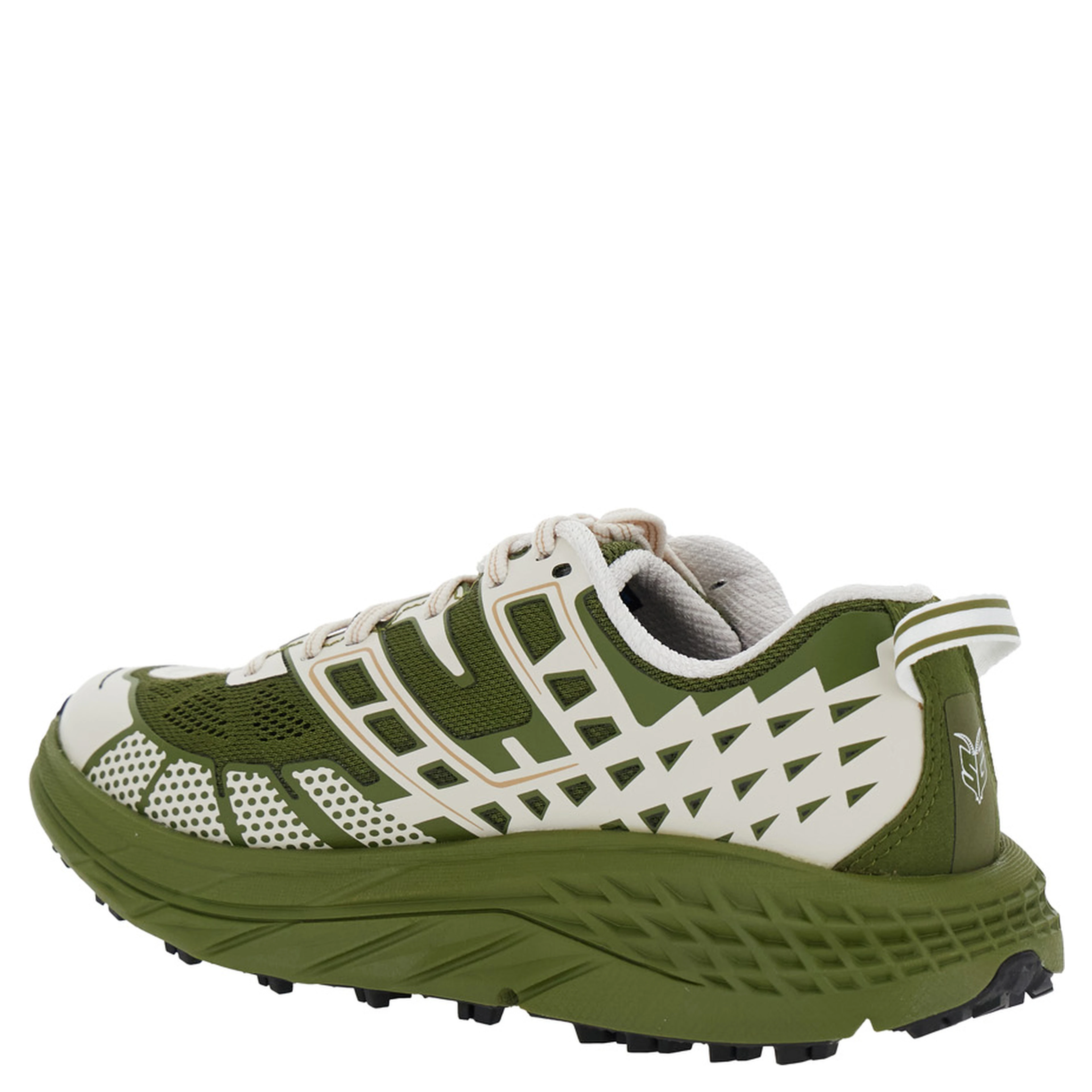 Speedgoat Green Low Top Sneakers with Geometric Motif in Tech Fabric Unisex