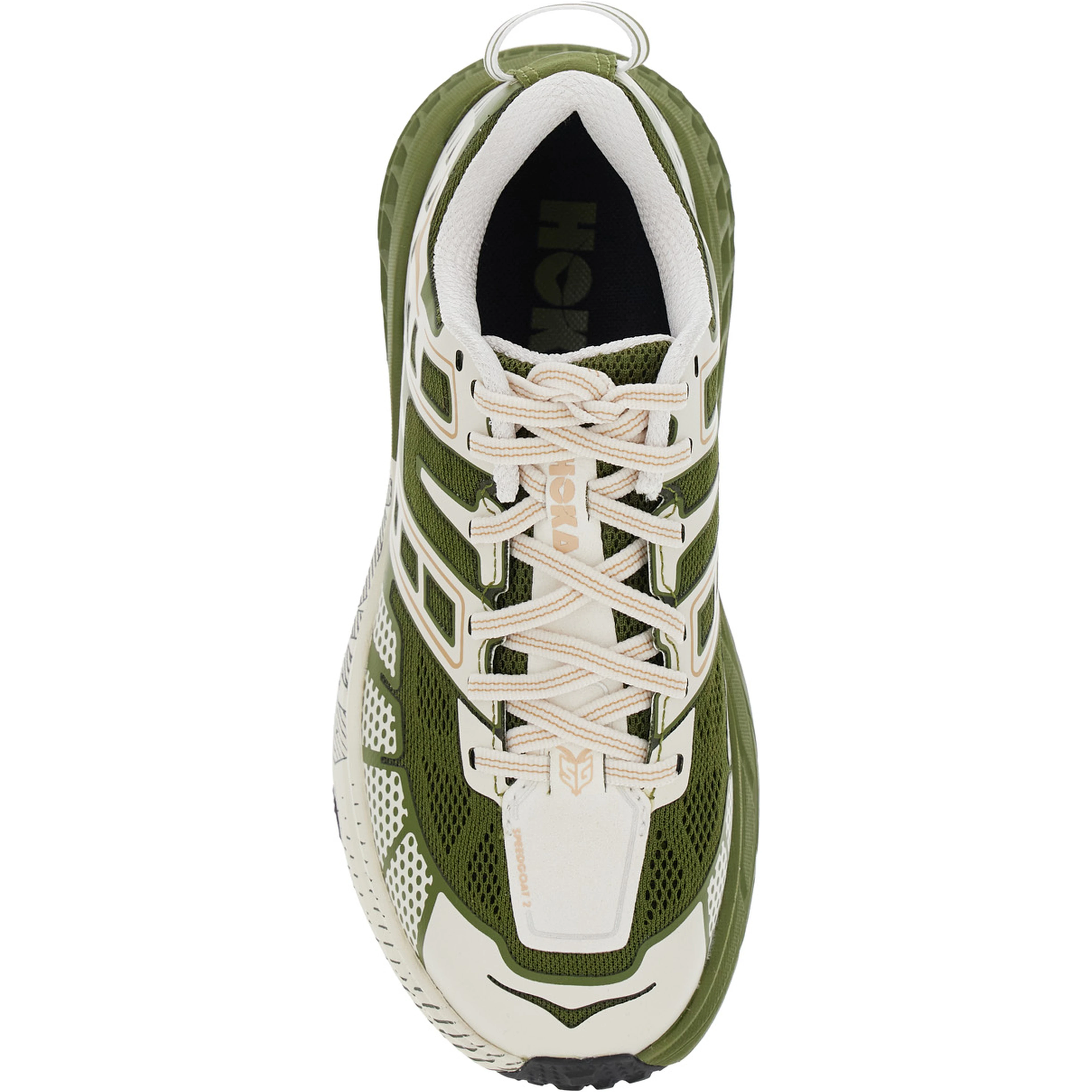 Speedgoat Green Low Top Sneakers with Geometric Motif in Tech Fabric Unisex