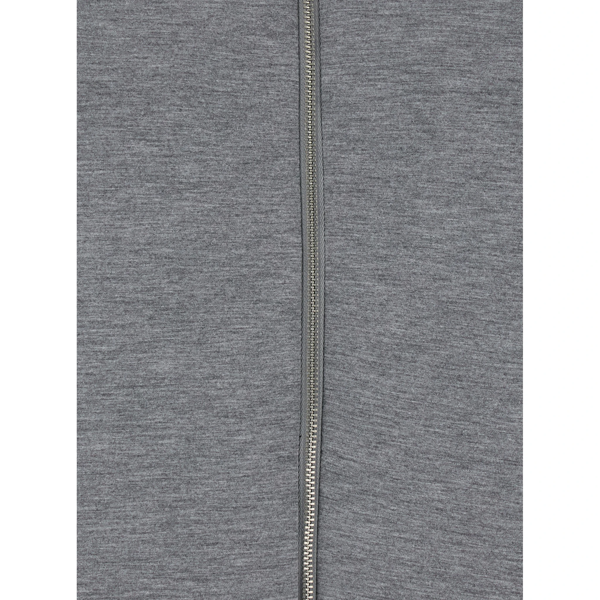 Grey Hoodie with Dropped Shoulder in Cotton Blend Woman