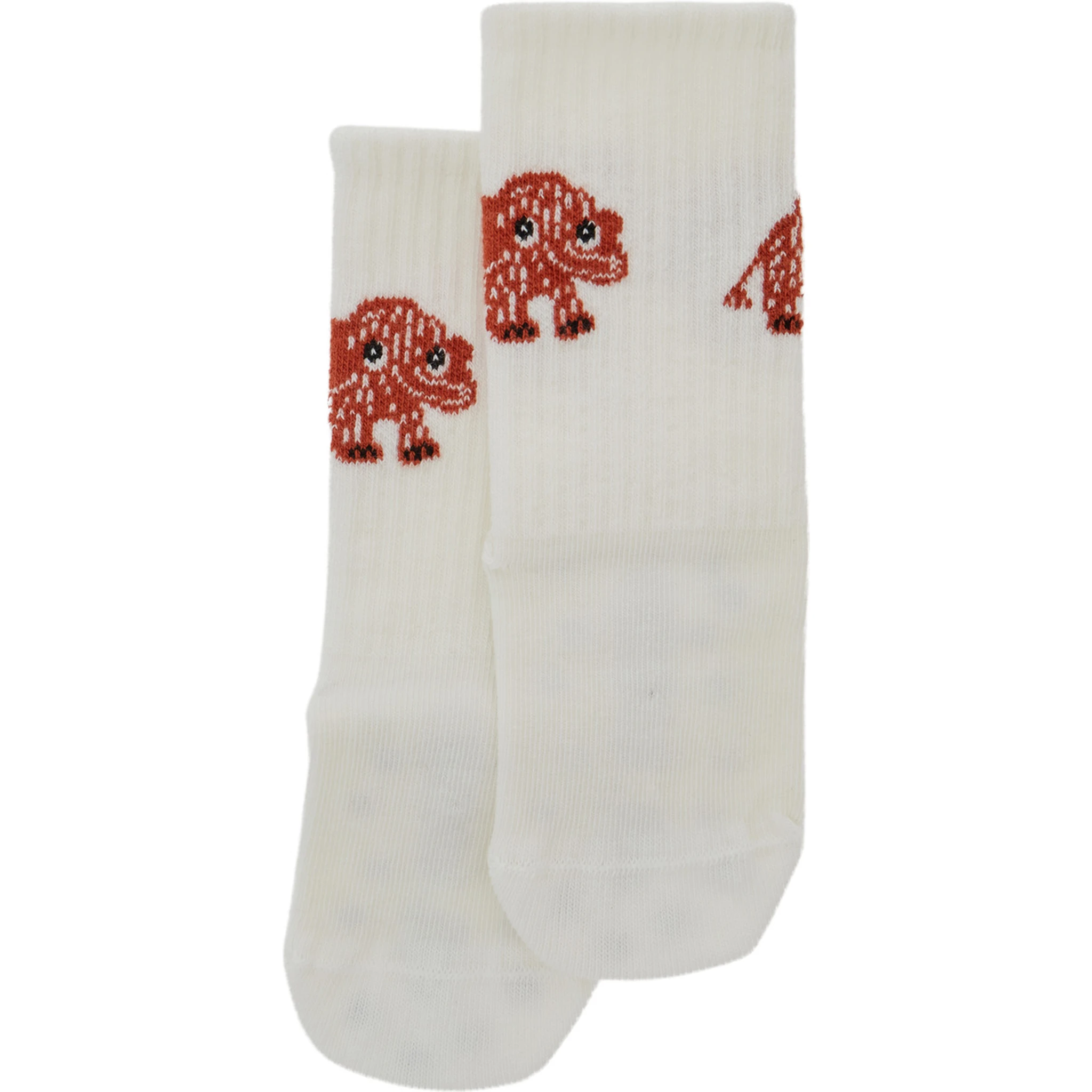 White Socks with Anti Slip Details and Embroidery on the Front in Cotton Boy