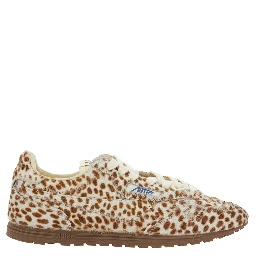 Windspin Low Multicolor Sneaker with Logo on the Side and Animalier Motif in Suede Woman