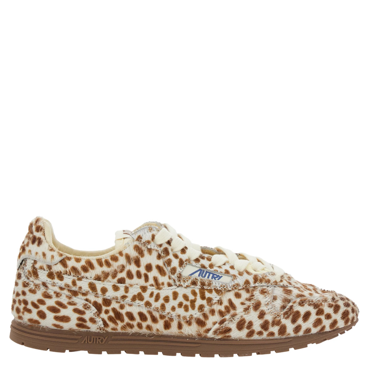Windspin Low Multicolor Sneaker with Logo on the Side and Animalier Motif in Suede Woman