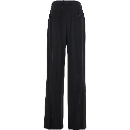 Black Pants with Belt Loops in Wool Blend Man