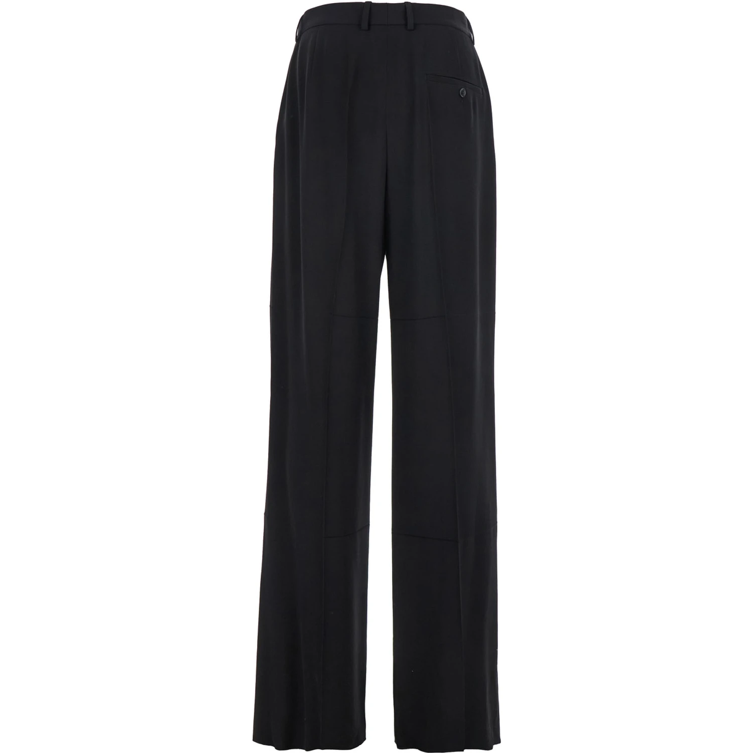 Black Pants with Belt Loops in Wool Blend Man