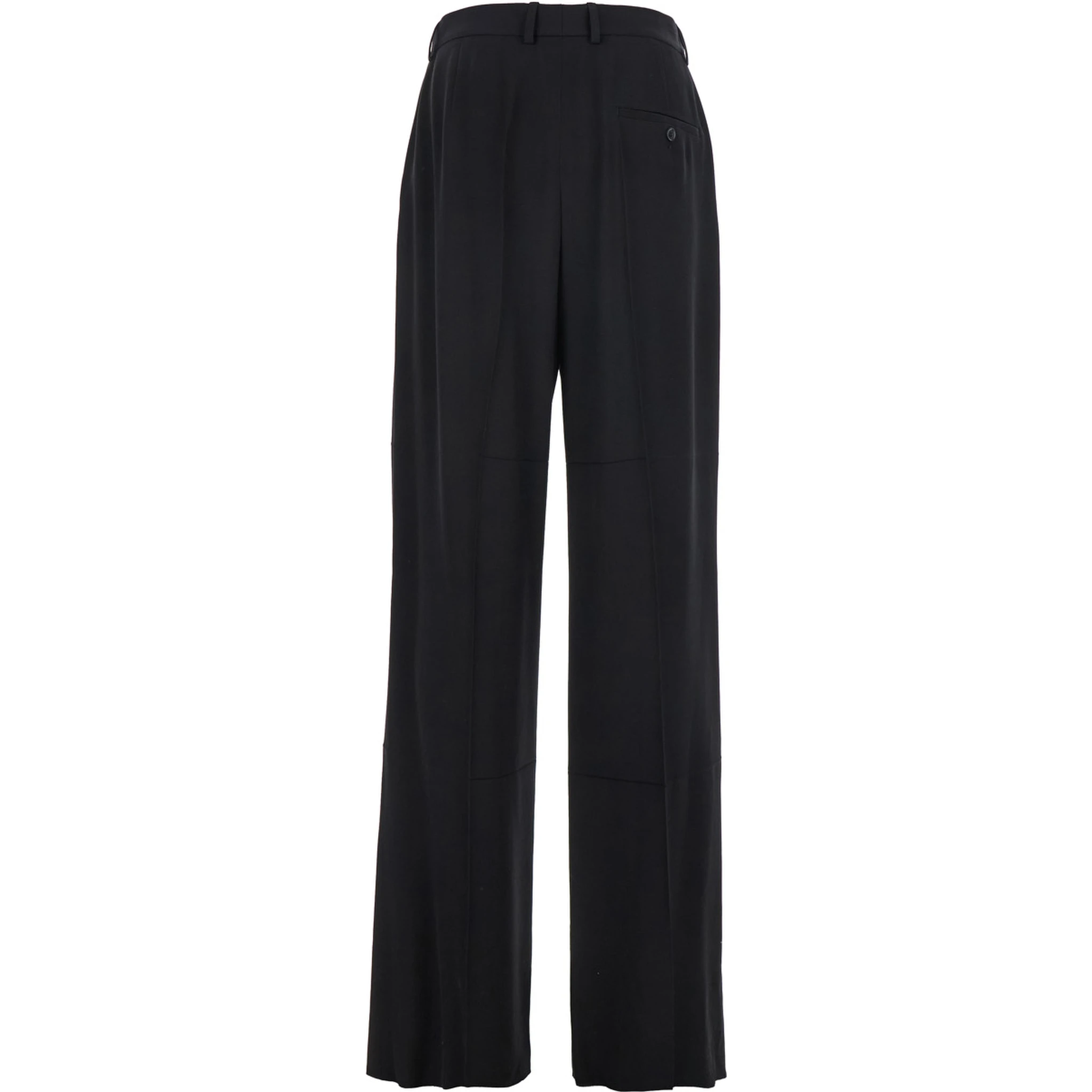 Black Pants with Belt Loops in Wool Blend Man