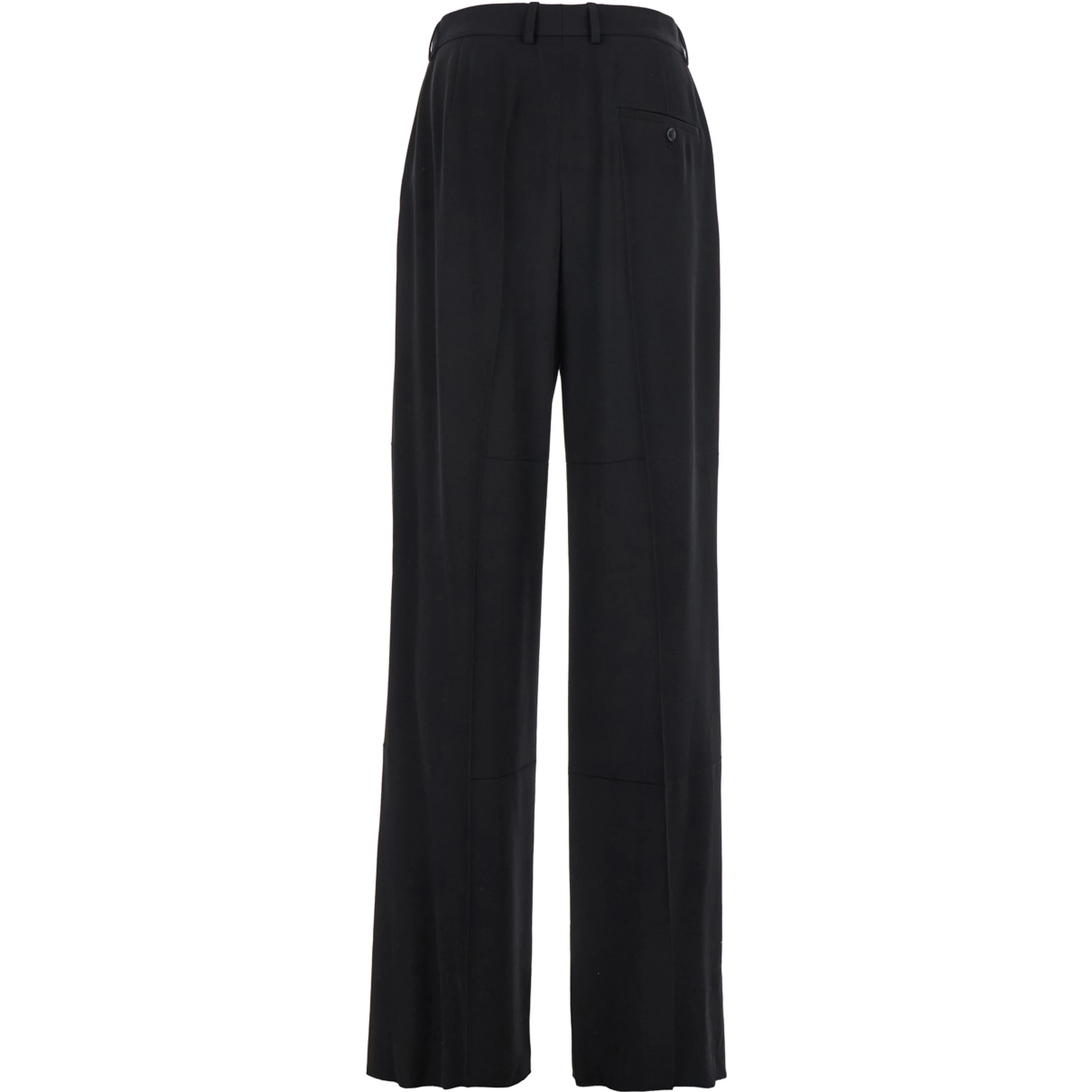 Black Pants with Belt Loops in Wool Blend Man