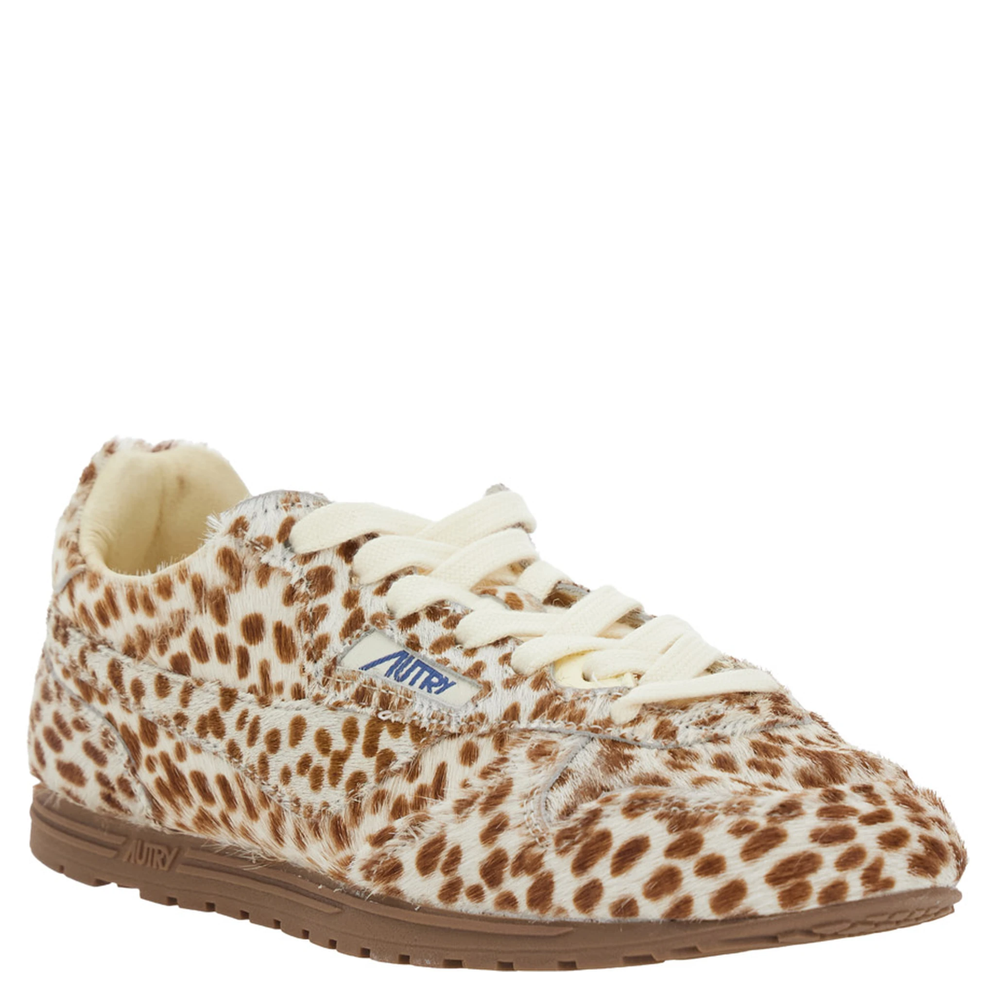 Windspin Low Multicolor Sneaker with Logo on the Side and Animalier Motif in Suede Woman