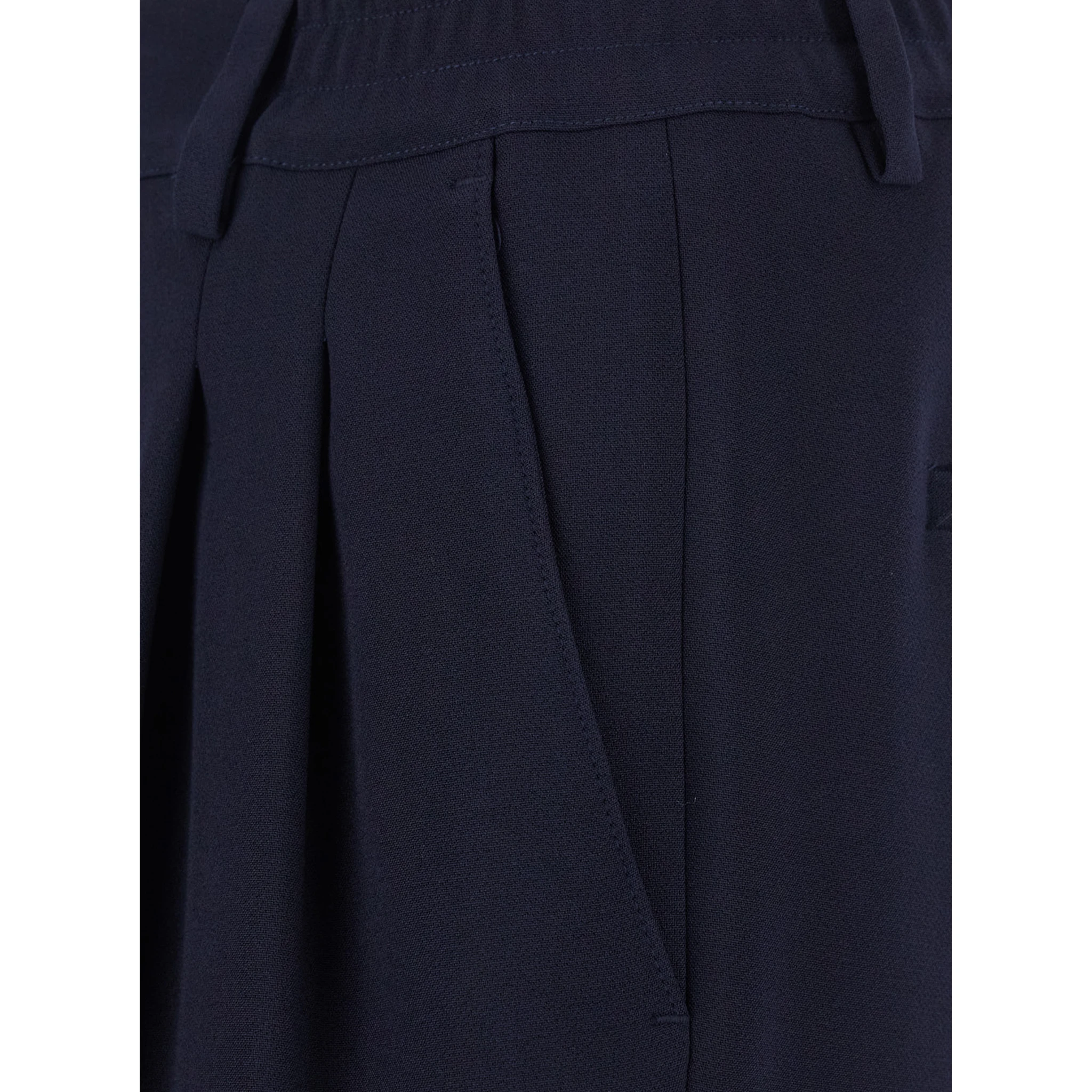 Blue Pants with Elastic Waist and Belt Loops in Cotton Man