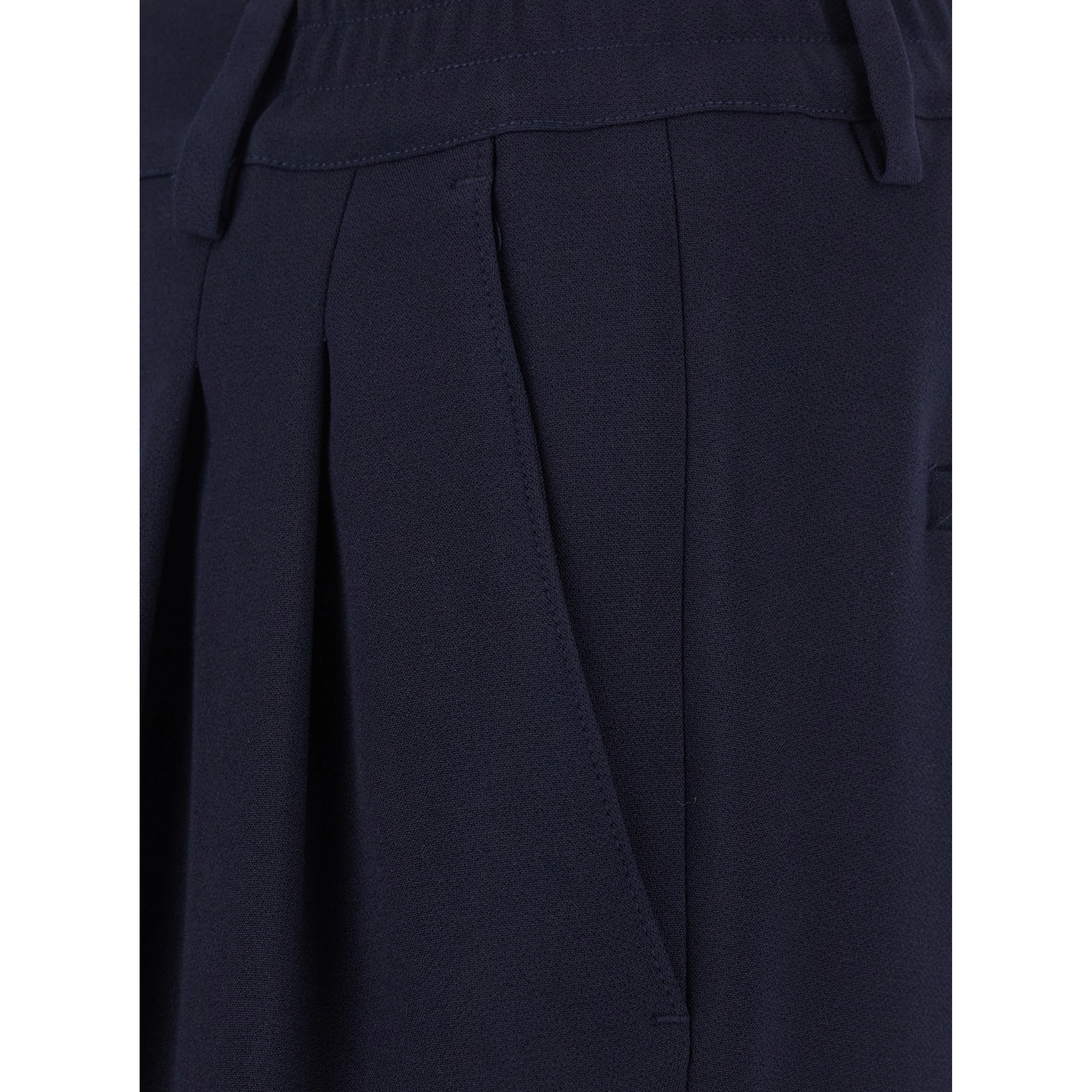 Blue Pants with Elastic Waist and Belt Loops in Cotton Man