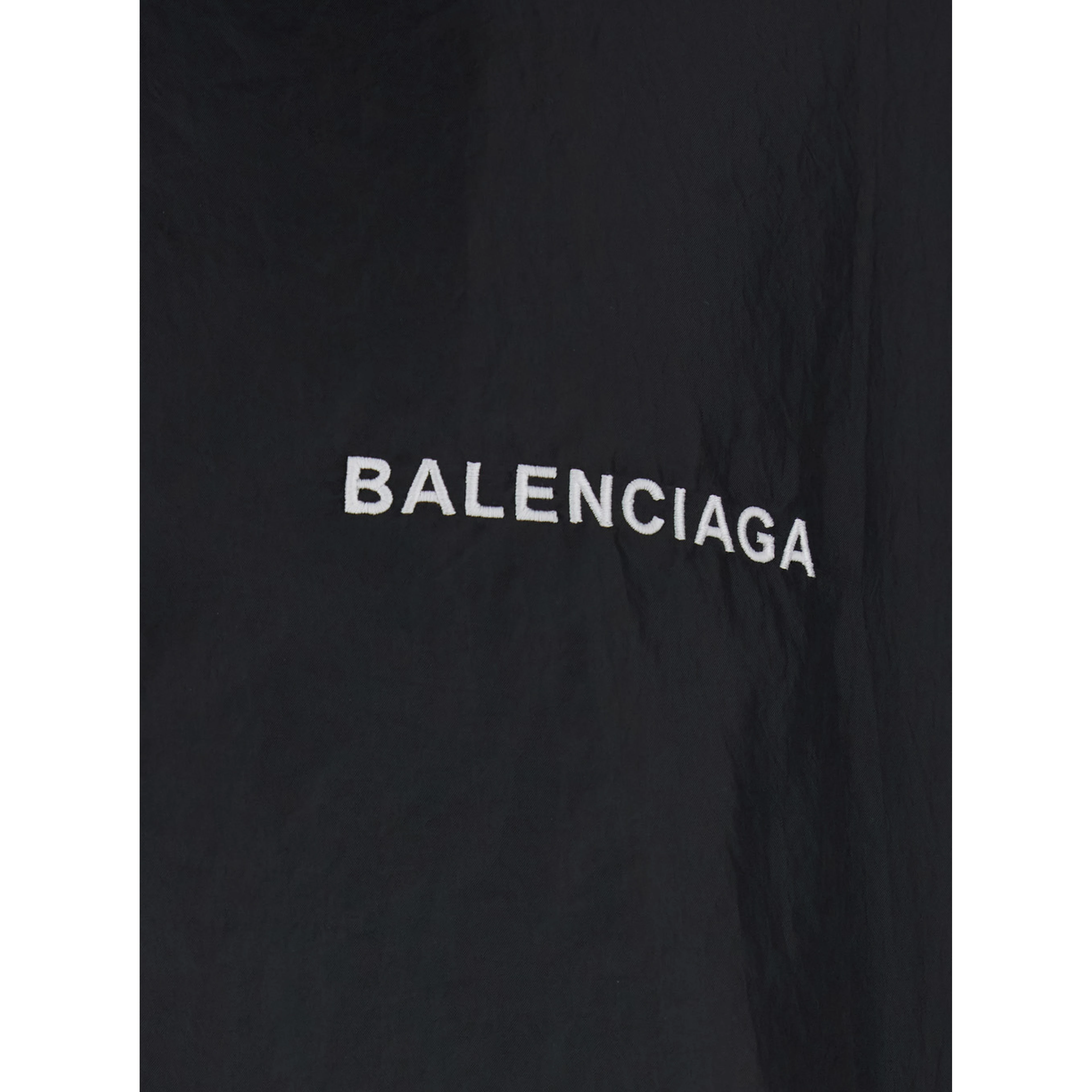 Black Jacket with Logo Lettering on the Front and Logo Patch on the Elbow in Tech Fabric Man