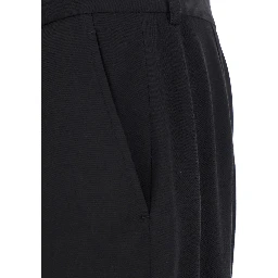 Black Pants with Belt Loops in Wool Blend Man