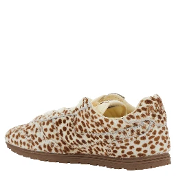 Windspin Low Multicolor Sneaker with Logo on the Side and Animalier Motif in Suede Woman