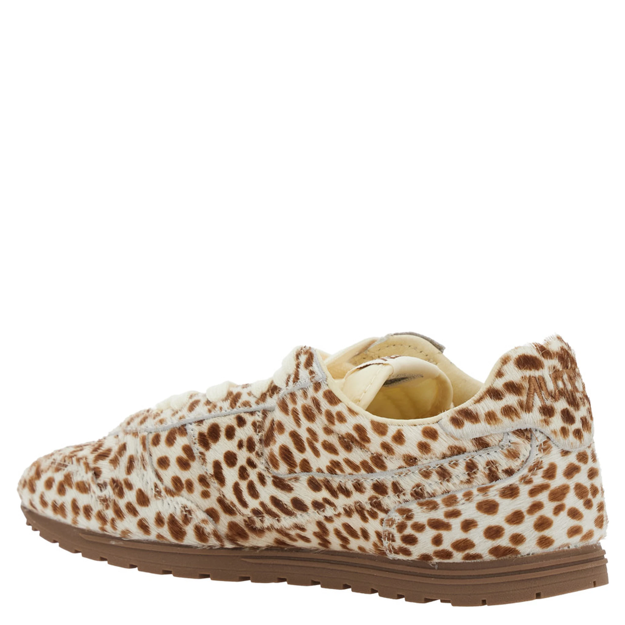 Windspin Low Multicolor Sneaker with Logo on the Side and Animalier Motif in Suede Woman