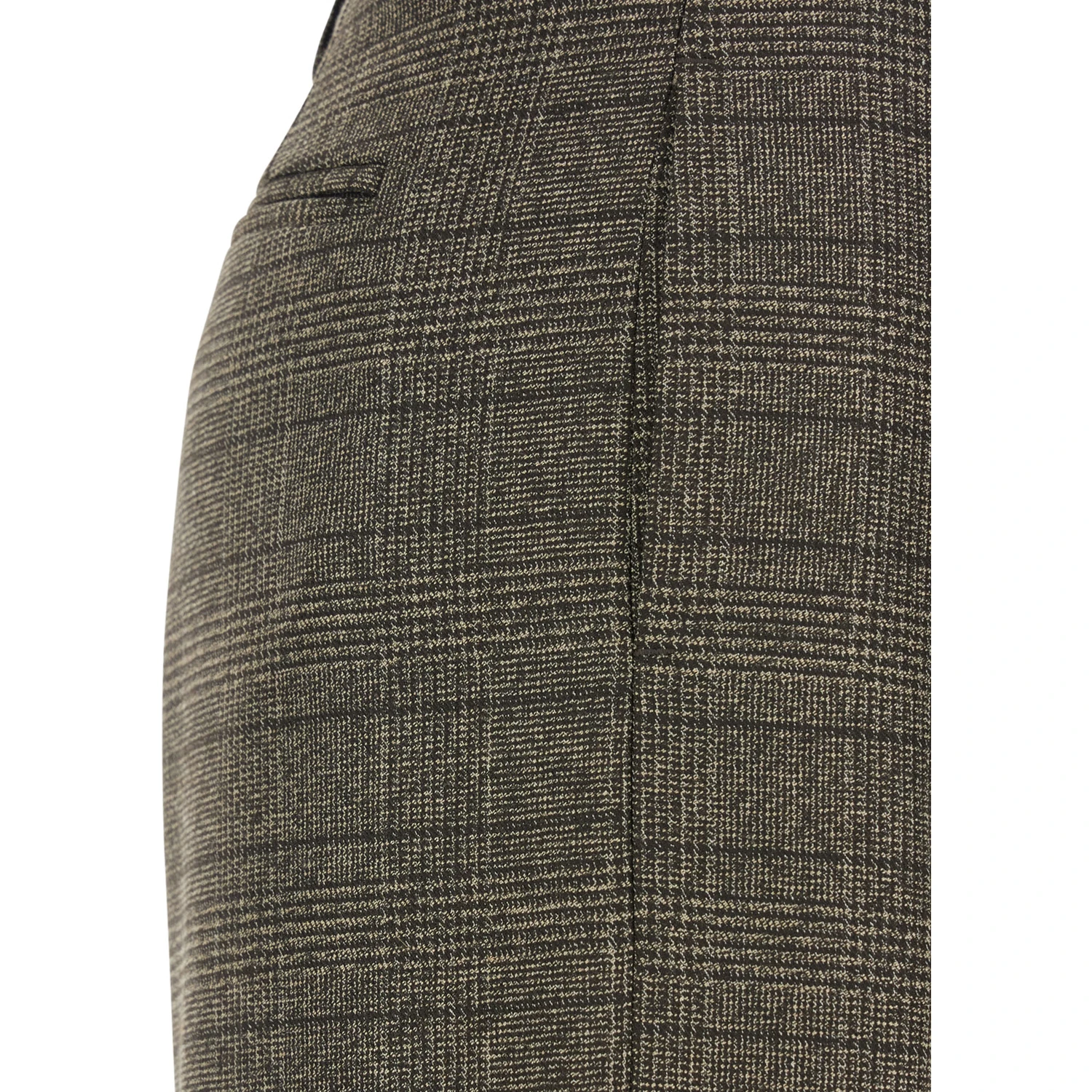 Brown Trousers  with Striped Motif in Wool Woman
