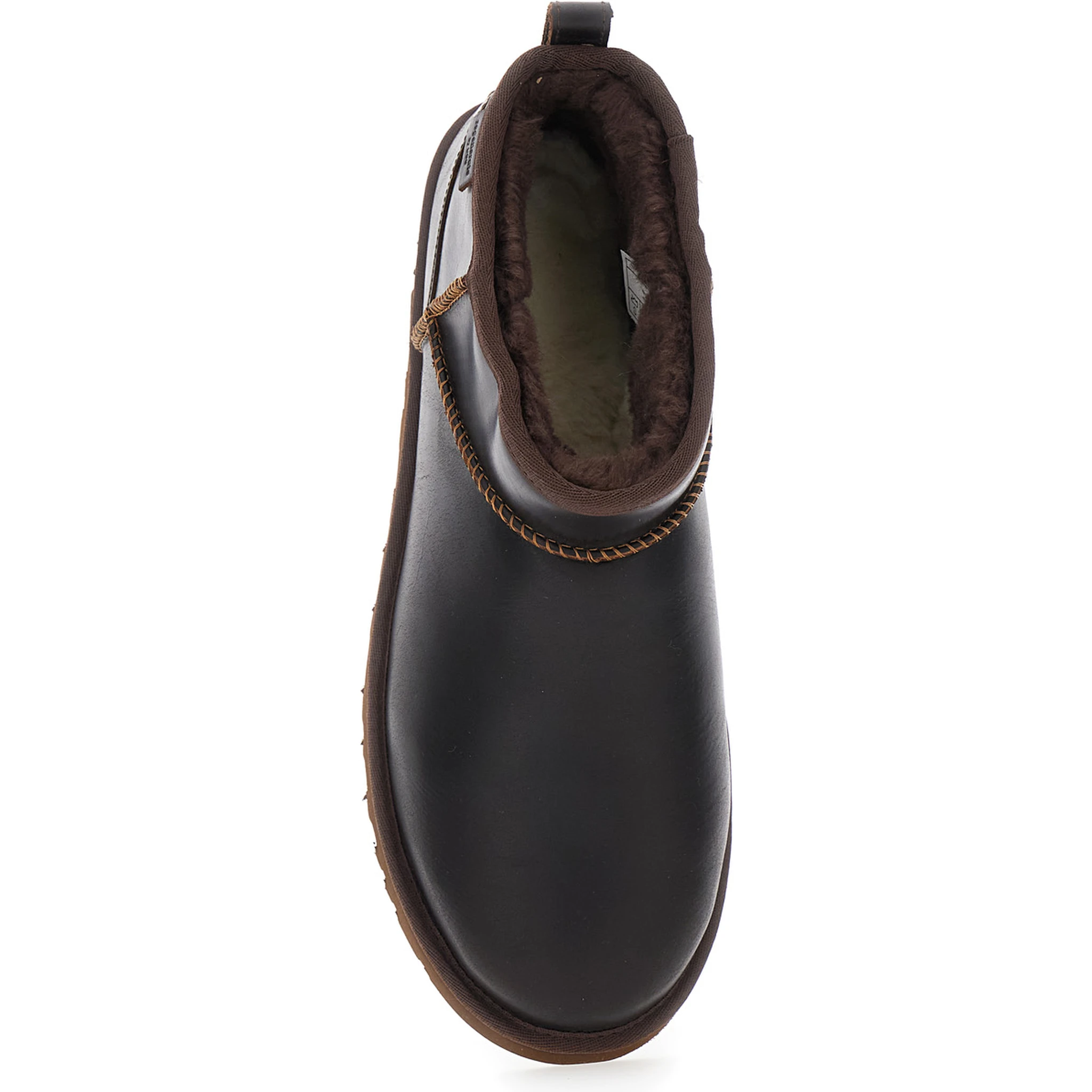 Classic Ultra Mini Brown Boots in Leather Man