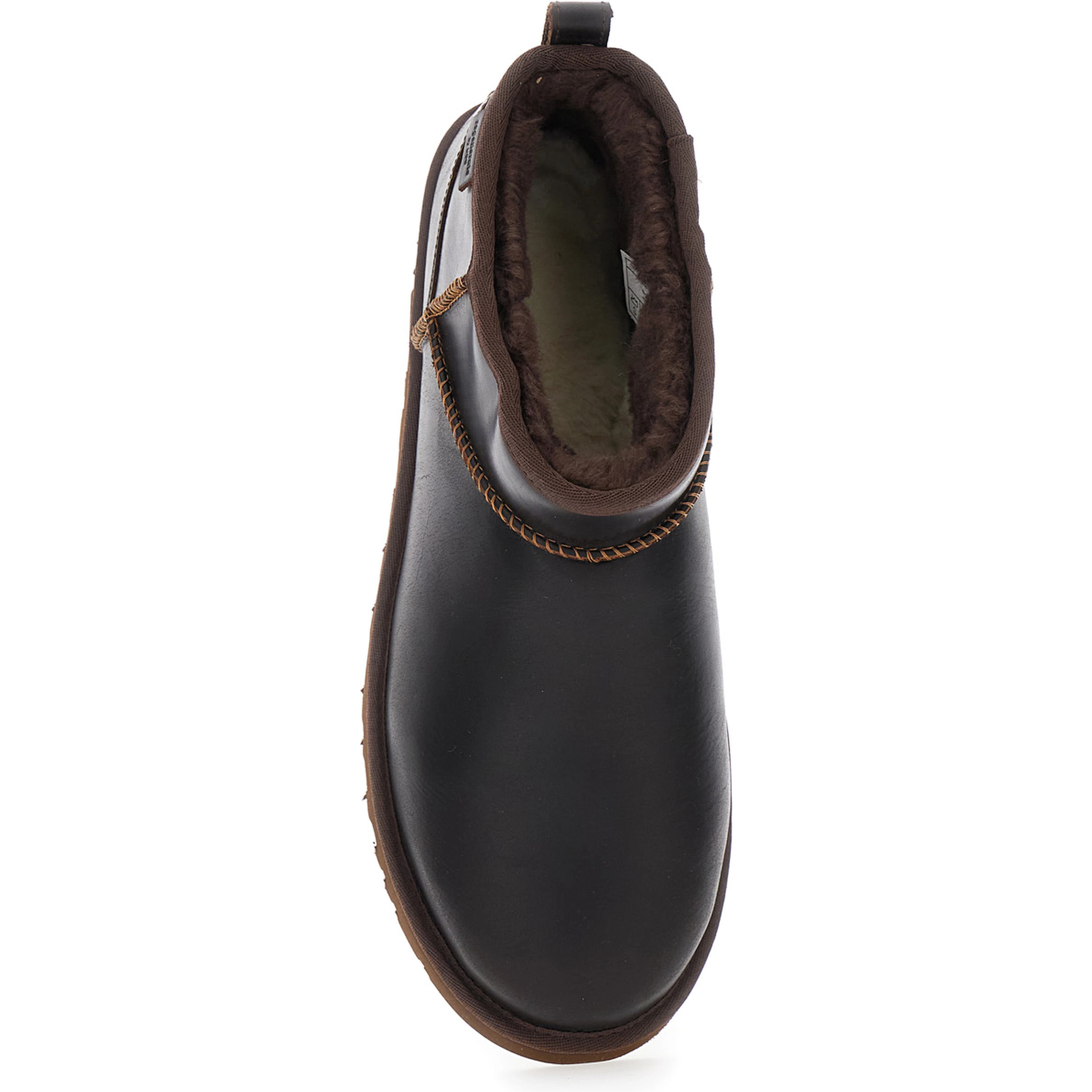 Classic Ultra Mini Brown Boots in Leather Man