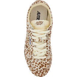 Windspin Low Multicolor Sneaker with Logo on the Side and Animalier Motif in Suede Woman