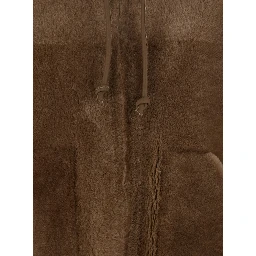 Brown Reversible Shearling Jacket with Drawstring Hood and Front Zip Closure in Fur Woman