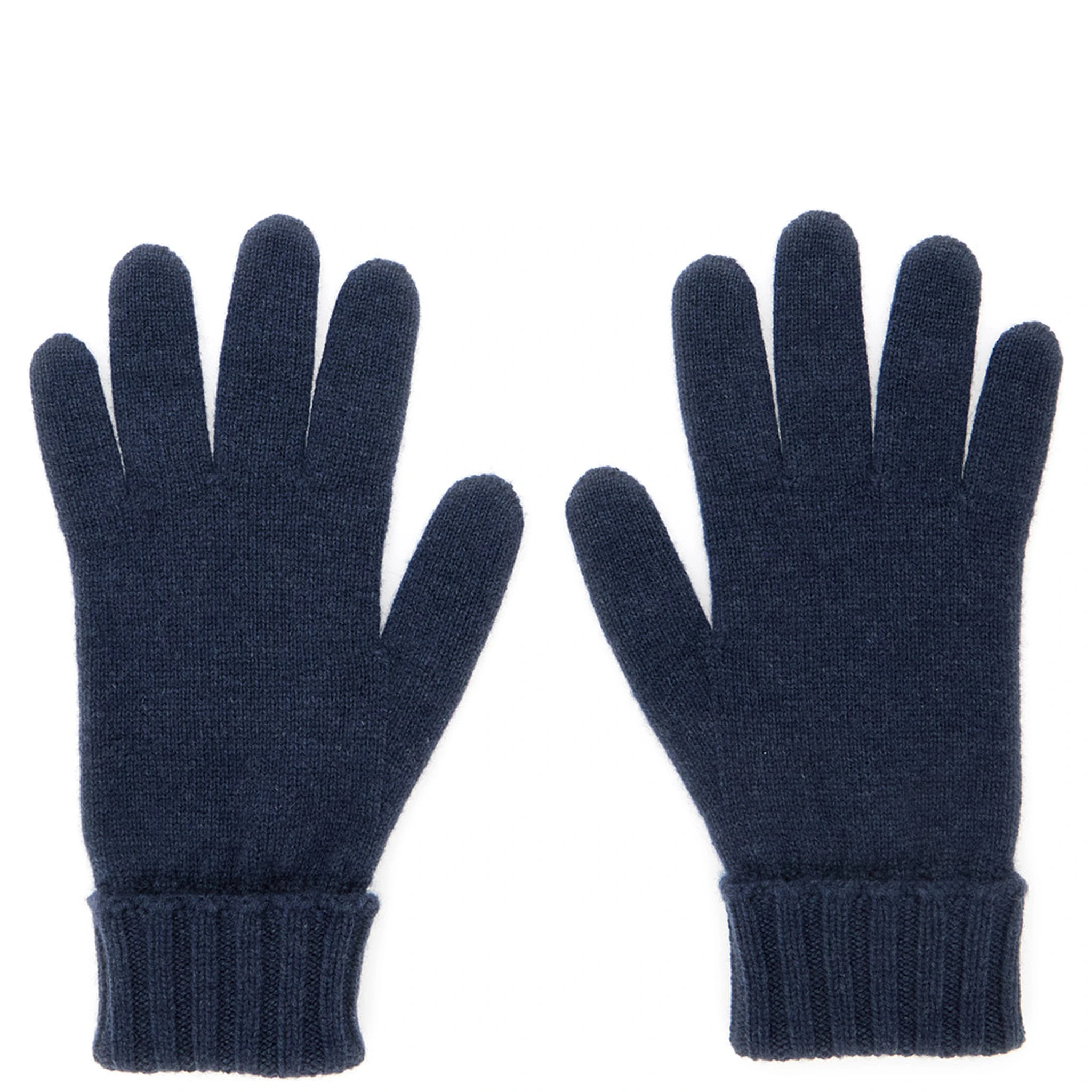 Blue Gloves with GG Logo Detail on the Front in Cashmere Woman