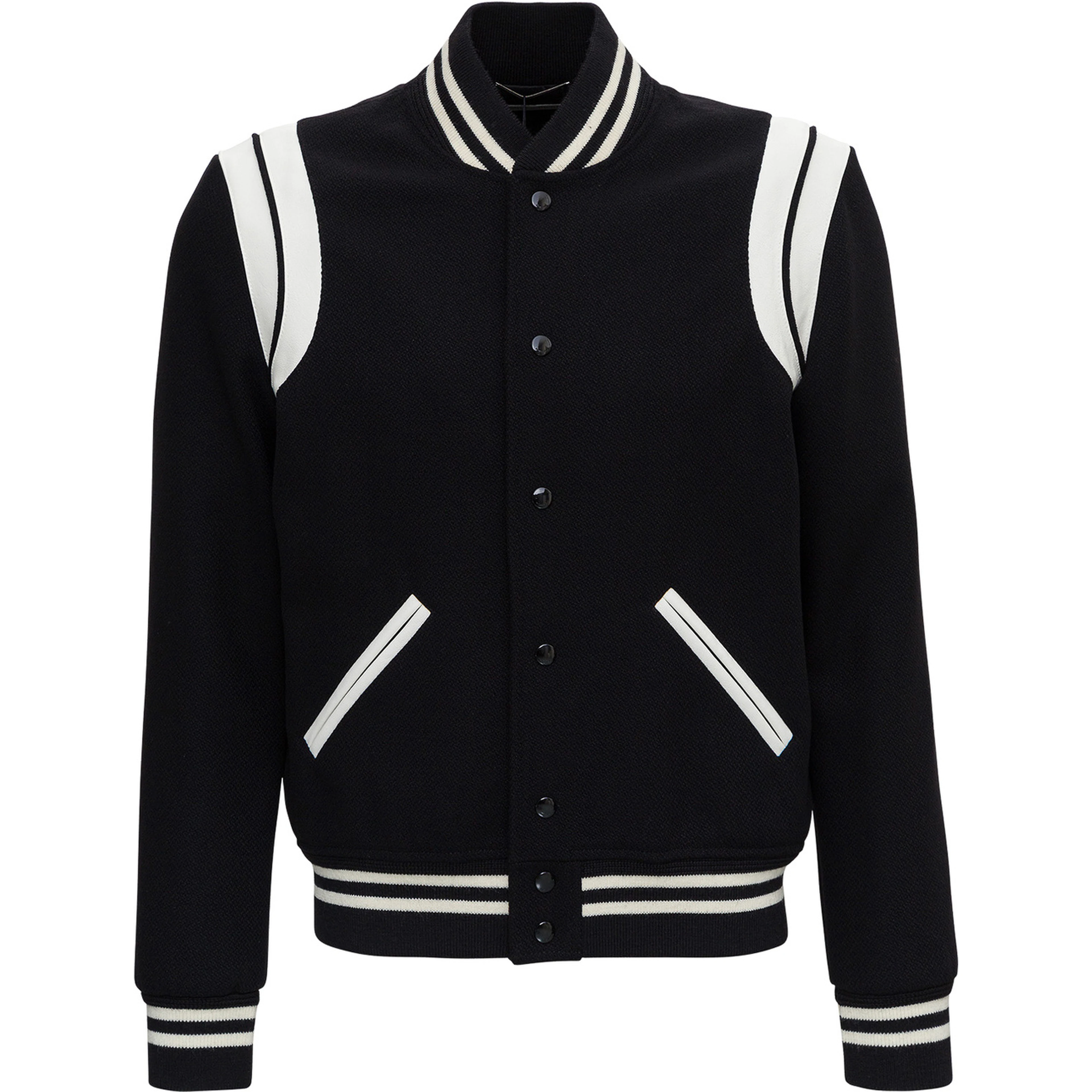 Saint Laurent Mans Wool Teddy Bomber Jacket