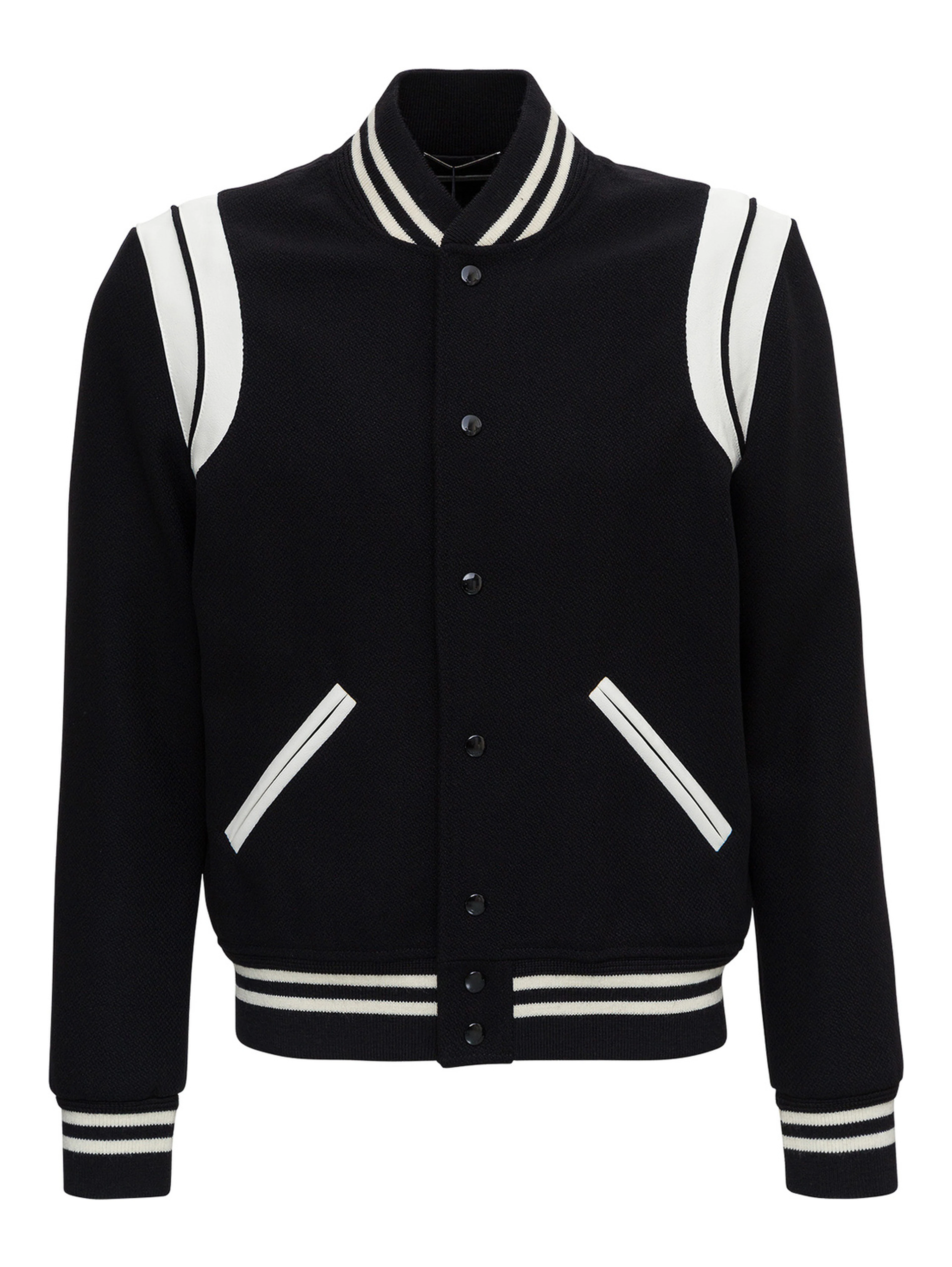 Saint Laurent Mans Wool Teddy Bomber Jacket