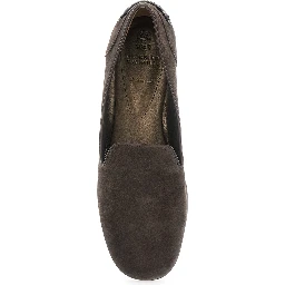 Brown Loafers with Monil Detail on the Rear in Suede Woman