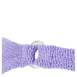 Misty Violet Bikini with Fixed Spaghetti Straps and Cut-Out with Ring in Tech Fabric Stretch Woman