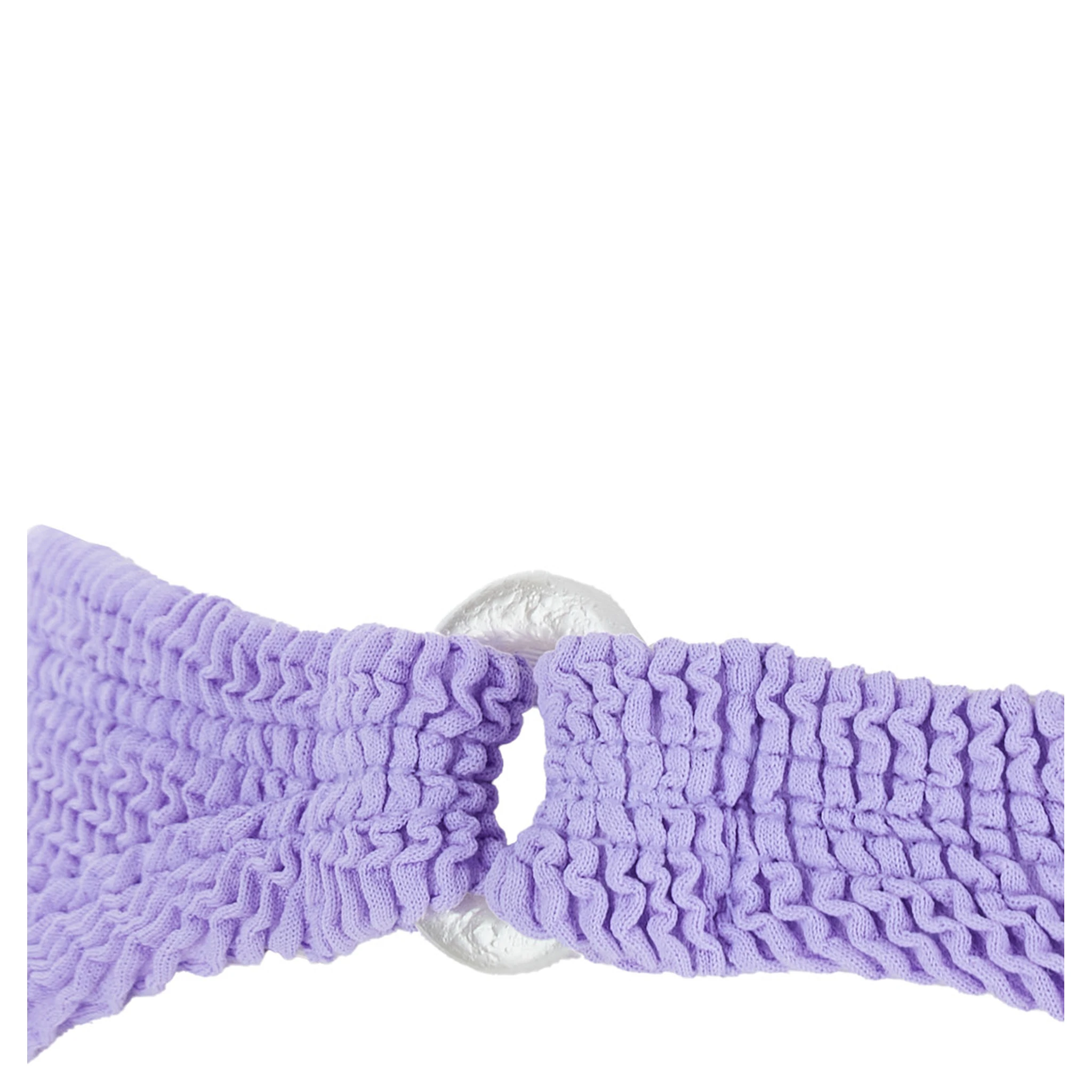 Misty Violet Bikini with Fixed Spaghetti Straps and Cut-Out with Ring in Tech Fabric Stretch Woman