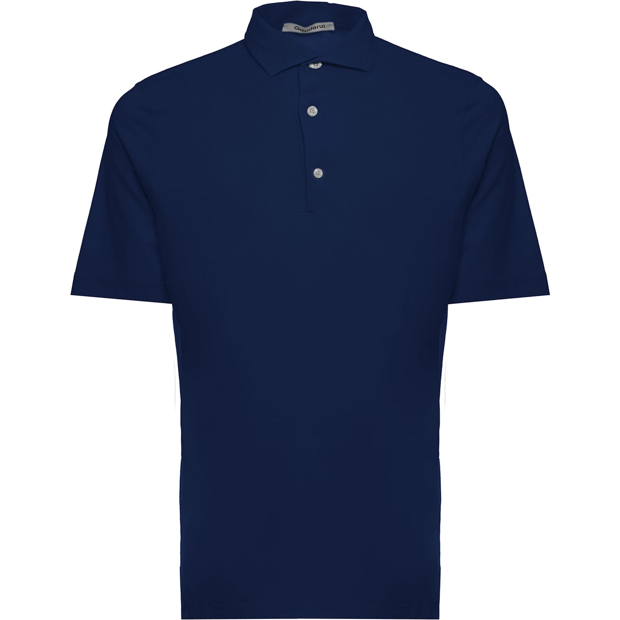 Gaudenzi Mans Blue Cotton Polo Shirt