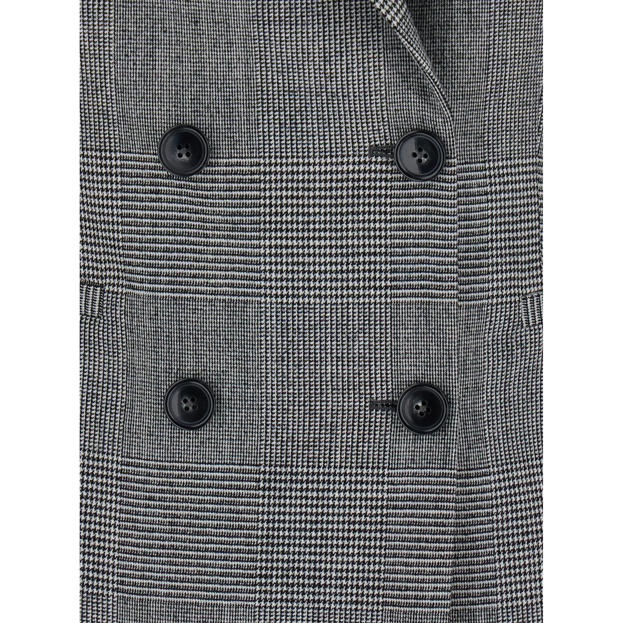 Grey Double-Breasted Jacket with Peak Revers in Wool Blend Woman