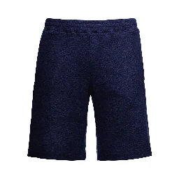 Blue Cotton Bermuda Shorts  with Drawstring
