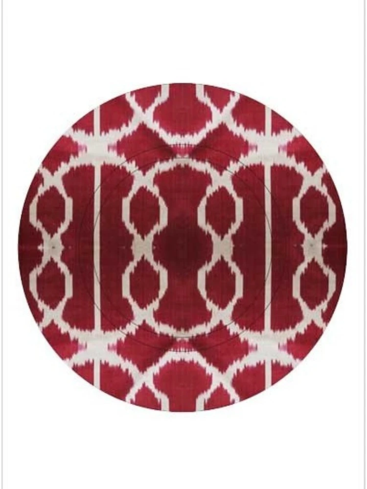 Red Glazed Ceramic Dinner Plate Les-Ottomans Home