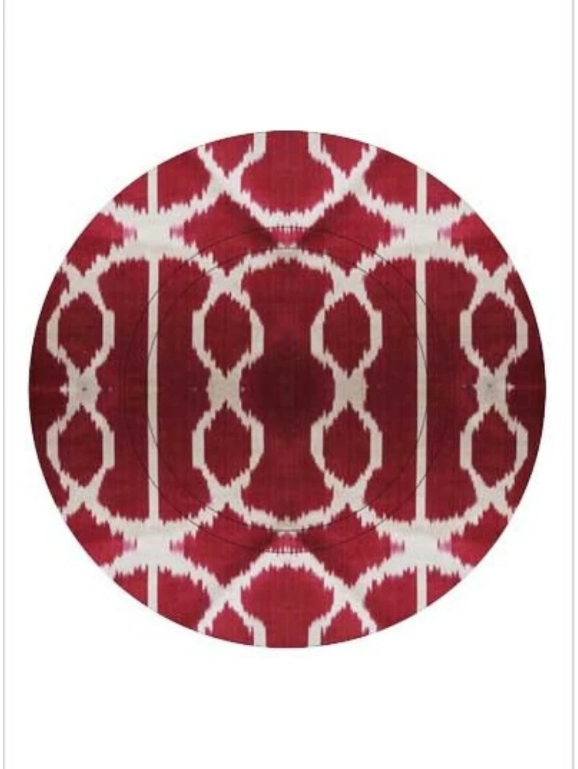 Red Glazed Ceramic Dinner Plate Les-Ottomans Home