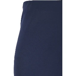 Blue Long Skirt with Ruffle Detail at the Bottom in Satin Woman
