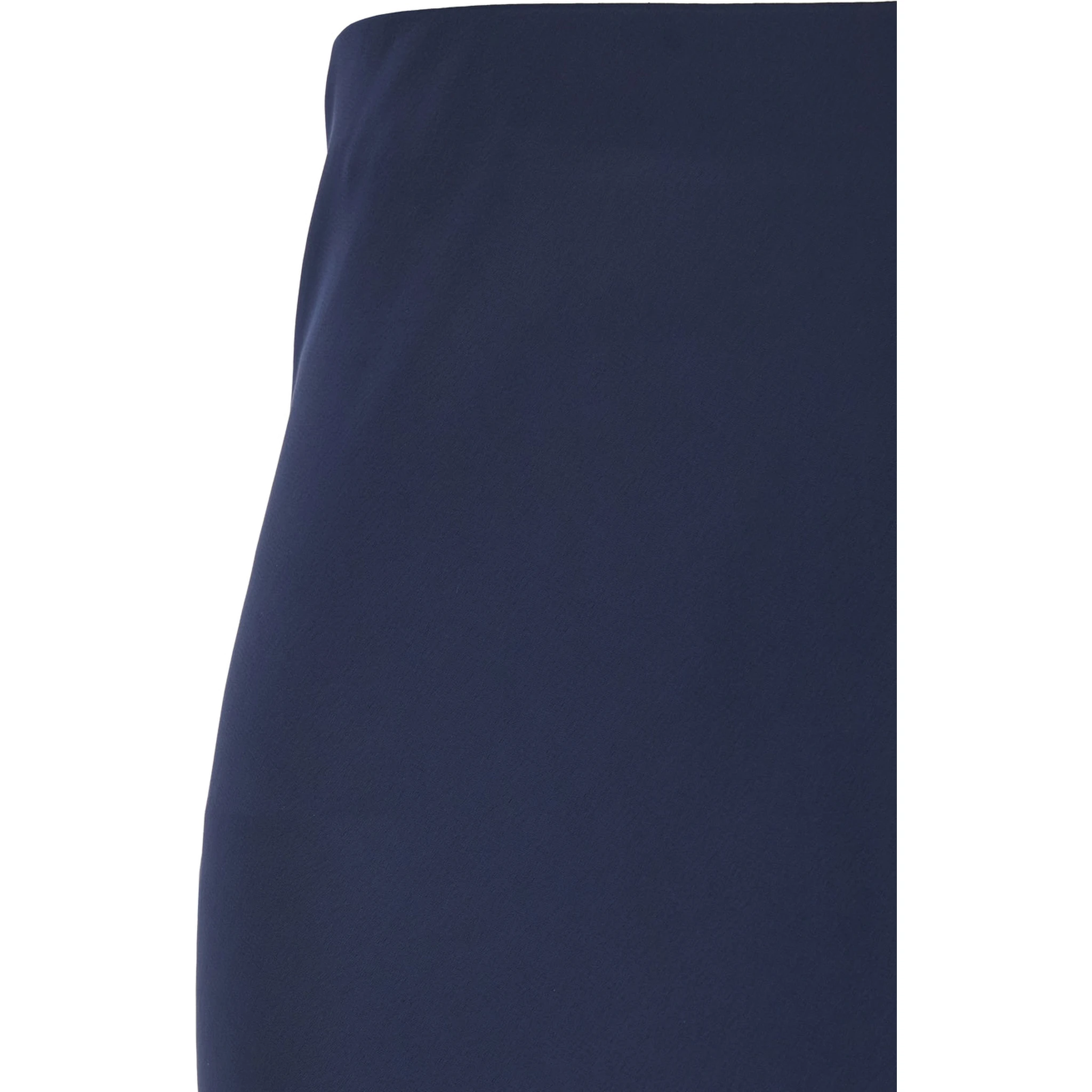 Blue Long Skirt with Ruffle Detail at the Bottom in Satin Woman