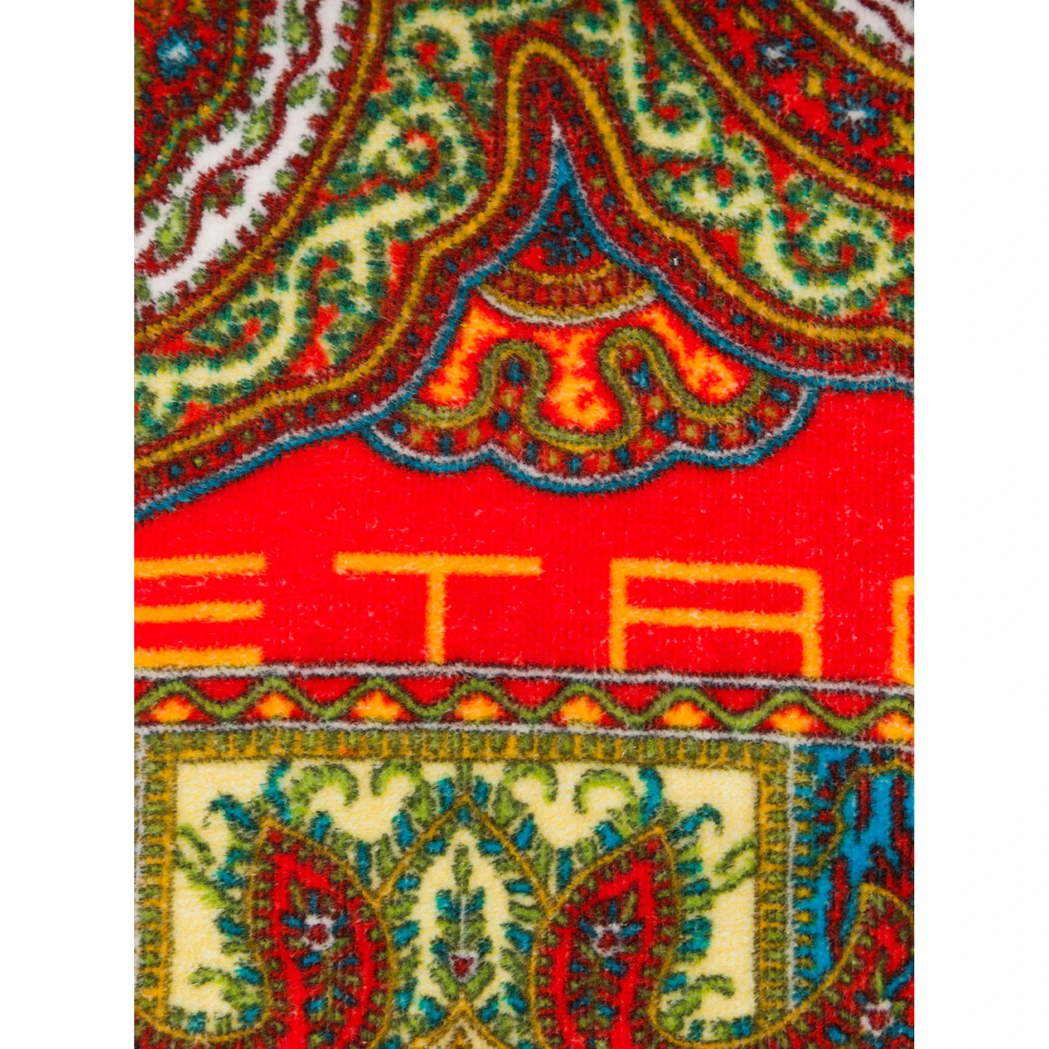 Red Beach Towel with All-Over Print in Cotton Home